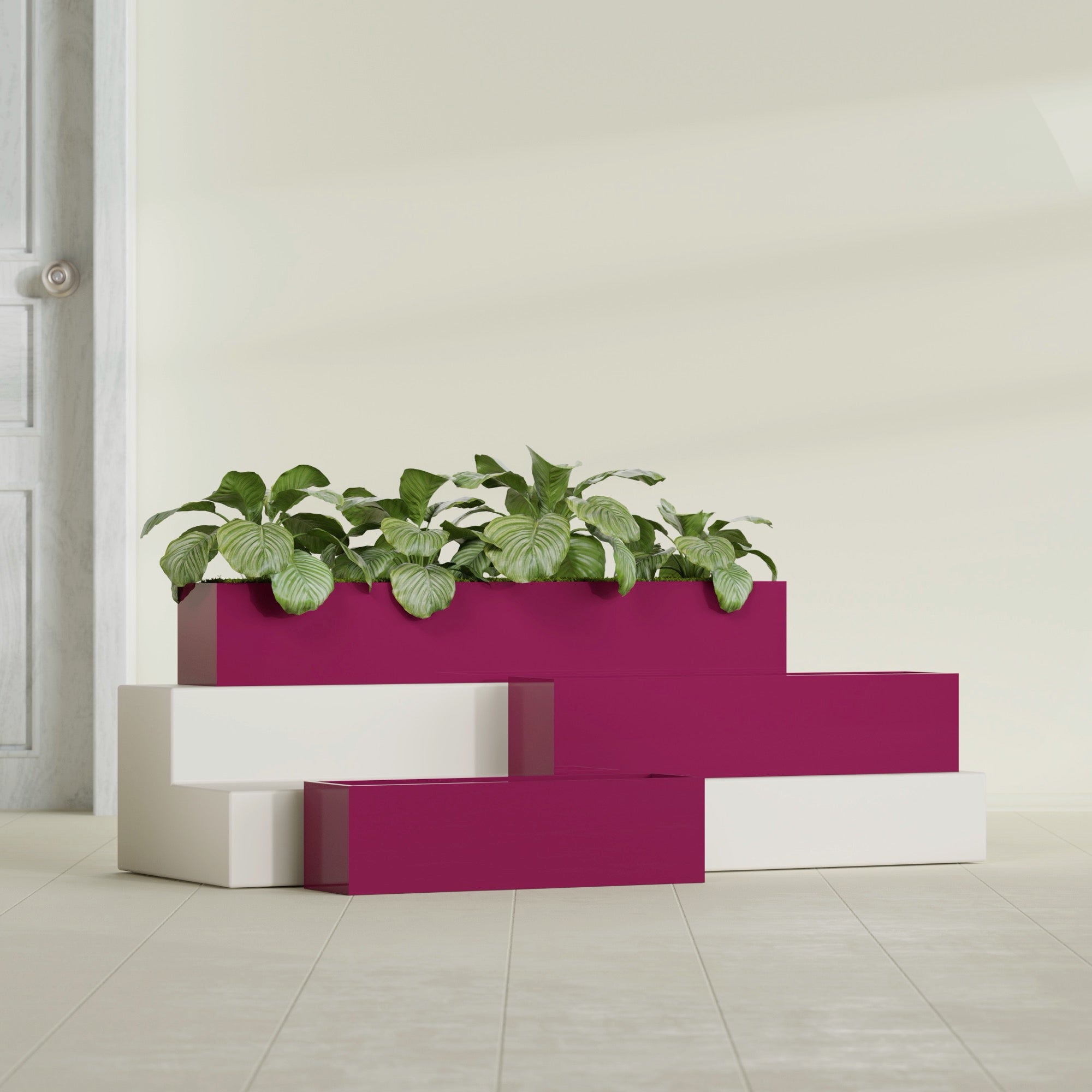 Monaco Rectangle - 44in x 7in x 7 - Gloss Eggplant - Gloss Eggplant,44 in x 7 in x 7 in