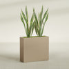 Perth Extra Large Long Rectangle Fiberglass Planter - 48 in x 16 in x 42 in - Metallic Gold - Metallic Gold,48 in x 16 in x 42 in