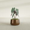 Short Hayden Small Round Fiberglass Planter - 12 in x 12 in x 7 in - Metallic Bronze - Metallic Bronze,12 in x 12 in x 7 in