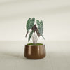 Short Hayden Small Round Fiberglass Planter - 12 in x 12 in x 7 in - Metallic Bronze - Metallic Bronze,12 in x 12 in x 7 in