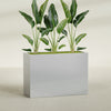 Darwin Extra Large Long Rectangle Fiberglass Planter - 60 in x 24 in x 42 in - Metallic Silver - Metallic Silver,60 in x 24 in x 42 in
