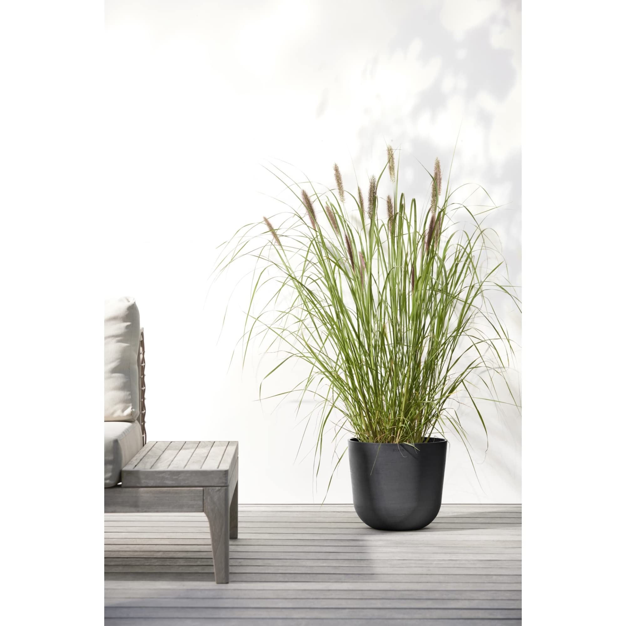 Oslo Small Round Planter - 9.8 in x 9.8 in x 8.5 in - Grey - Grey,9.75 in x 9.75 in x 8.5 in,Planter Only