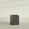 Brisbane Large Rectangle Fiberglass Planter - 24 in x 24 in x 32 in - Matte Charcoal - Matte Charcoal,24 in x 24 in x 32 in