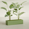 Cuba Large Long Rectangle Fiberglass Planter - 48 in x 14 in x 12 in - Satin Green - Satin Green,48 in x 14 in x 12 in