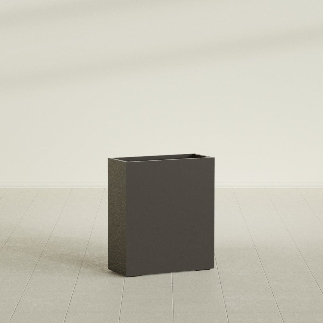 Perth Large Tall Rectangle Fiberglass Planter - 36 in x 16 in x 42 in - Matte Brown - Matte Brown,36 in x 16 in x 42 in