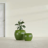 Fishbowl Small Round Fiberglass Planter - 16 in x 16 in x 14 in - Satin Green - Satin Green,16 in x 16 in x 14 in