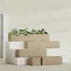Cuba Large Long Rectangle Fiberglass Planter - 36 in x 14 in x 12 in - Metallic Gold - Metallic Gold,36 in x 14 in x 12 in