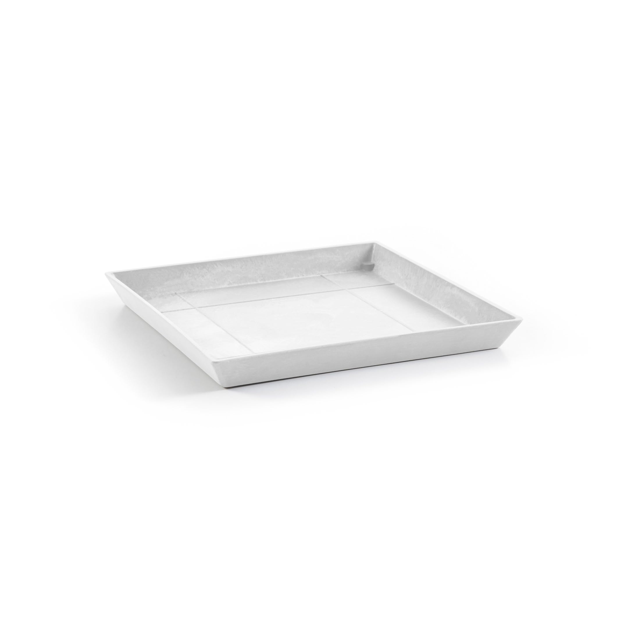 Small Square Saucer - 17 in x 17 in x 1.5 in - Pure White - Pure White,17 in x 17 in x 1.5 in