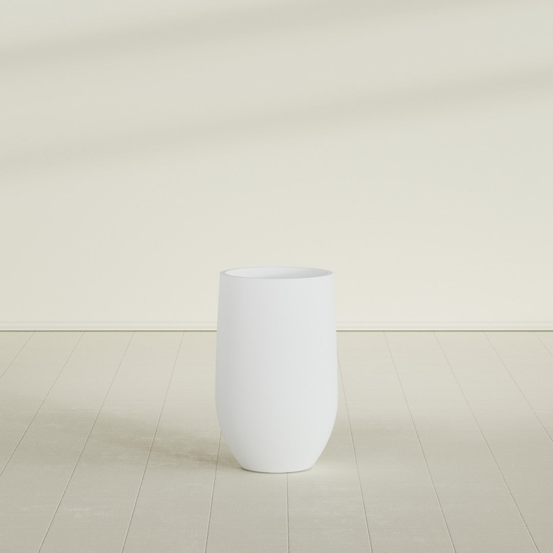 Westfield - 15in diam. x 24in - Gloss White - Gloss White,15 in diam. x 24 in H