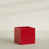 Montroy Large Cube Square Fiberglass Planter - 40 in x 40 in x 40 in - Gloss Red - Gloss Red,40 in x 40 in x 40 in