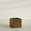 Montroy Large Cube Square Fiberglass Planter - 36 in x 36 in x 36 in - Metallic Bronze - Metallic Bronze,36 in x 36 in x 36 in