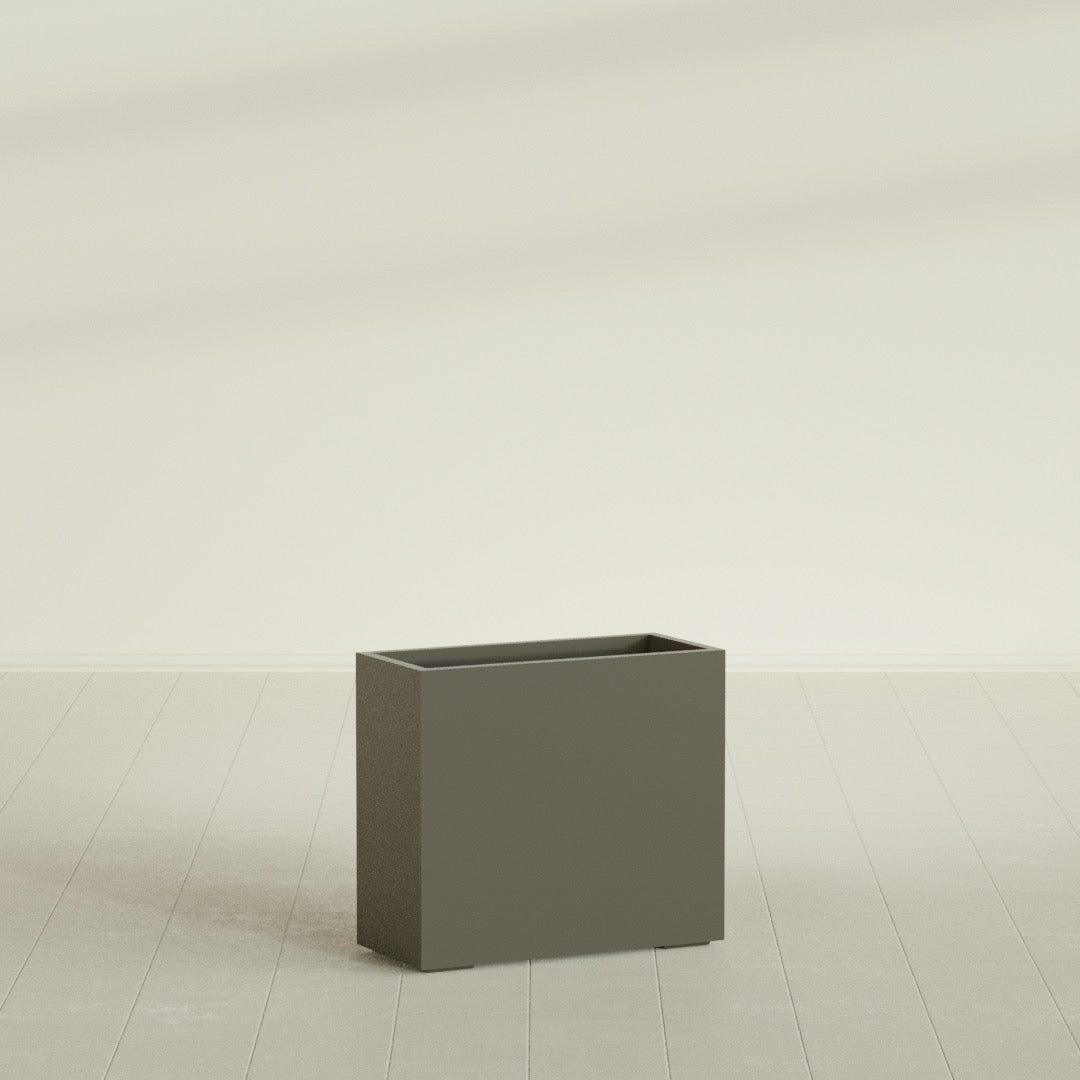 Potsdam Large Rectangle Fiberglass Planter - 36 in x 16 in x 32 in - Matte Bronze - Matte Bronze,36 in x 16 in x 32 in