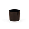 Small Round Metallic Plastic Planter - 12 in x 12 in x 7 in - Brushed Espresso