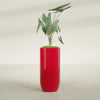 Saint Tropez Large Tall Round Fiberglass Planter - 20 in x 20 in x 43 in - Gloss Red - Gloss Red,20 in x 20 in x 43 in