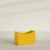 Seoul Large Curved Abstract Fiberglass Planter - 36 in x 16 in x 24 in - Gloss Saffron - Gloss Saffron,36 in x 16 in x 24 in