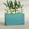 Darwin Extra Large Long Rectangle Fiberglass Planter - 72 in x 24 in x 42 in - Satin Sea Foam - Satin Sea Foam,72 in x 24 in x 42 in