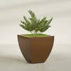 Lima Large Tapered Square Fiberglass Planter - 30 in x 30 in x 30 in - Metallic Bronze - Metallic Bronze,30 in x 30 in x 30 in