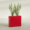 Perth Extra Large Long Rectangle Fiberglass Planter - 48 in x 16 in x 42 in - Gloss Red - Gloss Red,48 in x 16 in x 42 in
