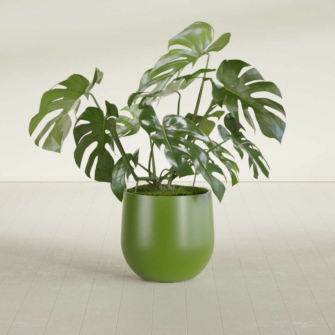 Westfield - 19in diam. x 18in - Satin Green - Satin Green,19 in diam. x 18 in H