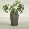 Toulan Large Tall Tapered Square Fiberglass Planter - 16 in x 16 in x 30 in - Matte Bronze - Matte Bronze,16 in x 16 in x 30 in