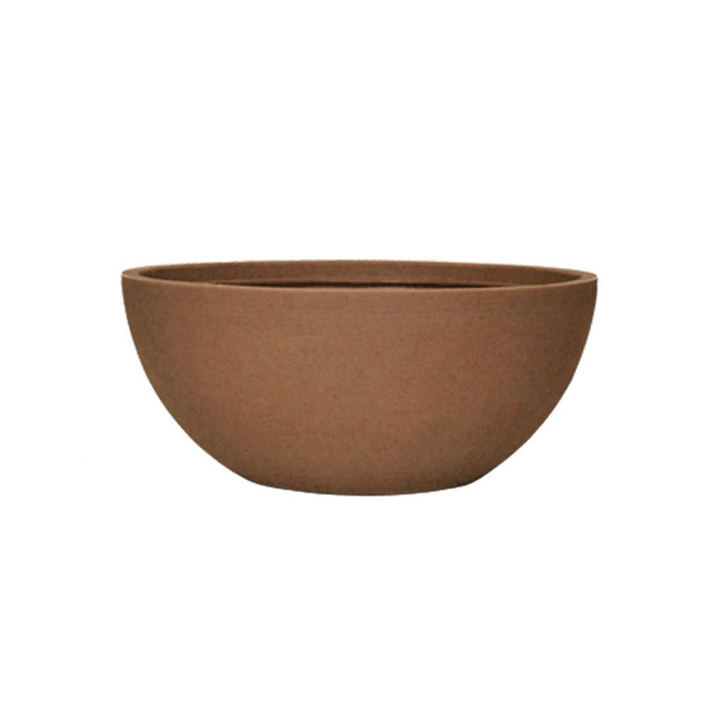 Curbside Flat Bottom Bowl Plastic Planter - 34.5 in x 34.5 in x 13 in - Terracotta Brick - Terracotta Brick,34.5 in x 34.5 in x 13 in