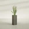 Delray Large Tall Rectangle Fiberglass Planter - 12 in x 12 in x 32 in - Matte Bronze - Matte Bronze,12 in x 12 in x 32 in