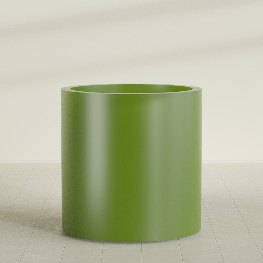 Rio Grande Large Round Fiberglass Planter - 30 in x 30 in x 32 in - Satin Green - Satin Green,30 in x 30 in x 32 in