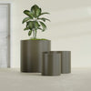 Rio Grande Medium Round Fiberglass Planter - 18 in x 18 in x 20 in - Matte Bronze - Matte Bronze,18 in x 18 in x 20 in