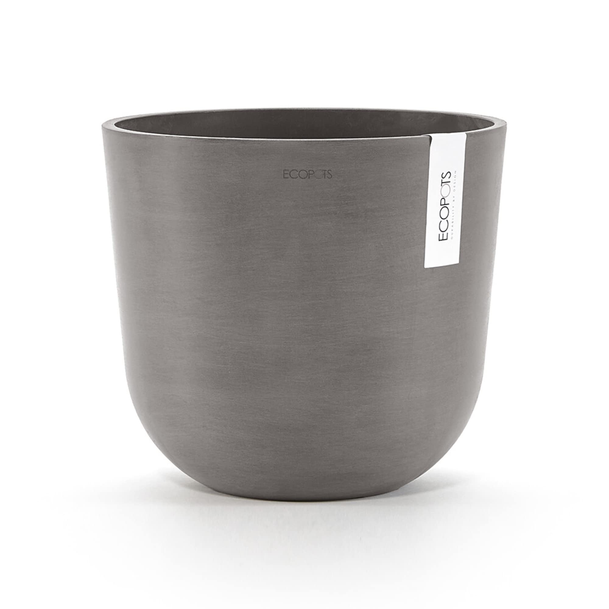 Oslo Small Round Planter - 9.8 in x 9.8 in x 8.5 in - Taupe - Taupe,9.75 in x 9.75 in x 8.5 in,Planter Only