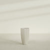 San Jose Large Tall Round Fluted Fiberglass Planter - 16 in x 16 in x 30 in - Satin Beige - Satin Beige,16 in x 16 in x 30 in