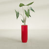 Saint Tropez Large Tall Round Fiberglass Planter - 12 in x 12 in x 32 in - Gloss Red - Gloss Red,12 in x 12 in x 32 in