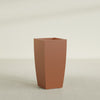 Toulan Large Tall Tapered Square Fiberglass Planter - 18 in x 18 in x 36 in - Matte Terracotta - Matte Terracotta,18 in x 18 in x 36 in