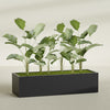 Torino Extra Large Wide Rectangle Fiberglass Planter - 72 in x 24 in x 18 in - Matte Black - Matte Black,72 in x 24 in x 18 in