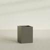 Brisbane Large Rectangle Fiberglass Planter - 24 in x 24 in x 32 in - Matte Bronze - Matte Bronze,24 in x 24 in x 32 in