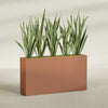Delray Extra Large Long Rectangle Fiberglass Planter - 60 in x 12 in x 32 in - Matte Terracotta - Matte Terracotta,60 in x 12 in x 32 in