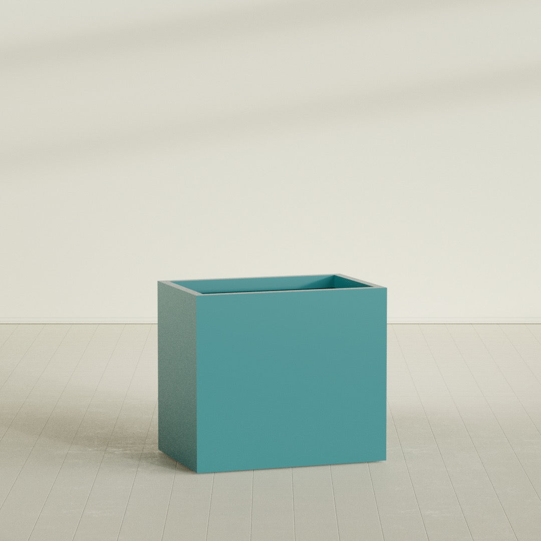 Brisbane Large Rectangle Fiberglass Planter - 36 in x 24 in x 32 in - Satin Sea Foam - Satin Sea Foam,36 in x 24 in x 32 in