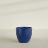 Wannsee Large Round Fiberglass Planter - 39 in x 39 in x 34 in - Matte Cobalt Blue - Matte Cobalt Blue,39 in x 39 in x 34 in