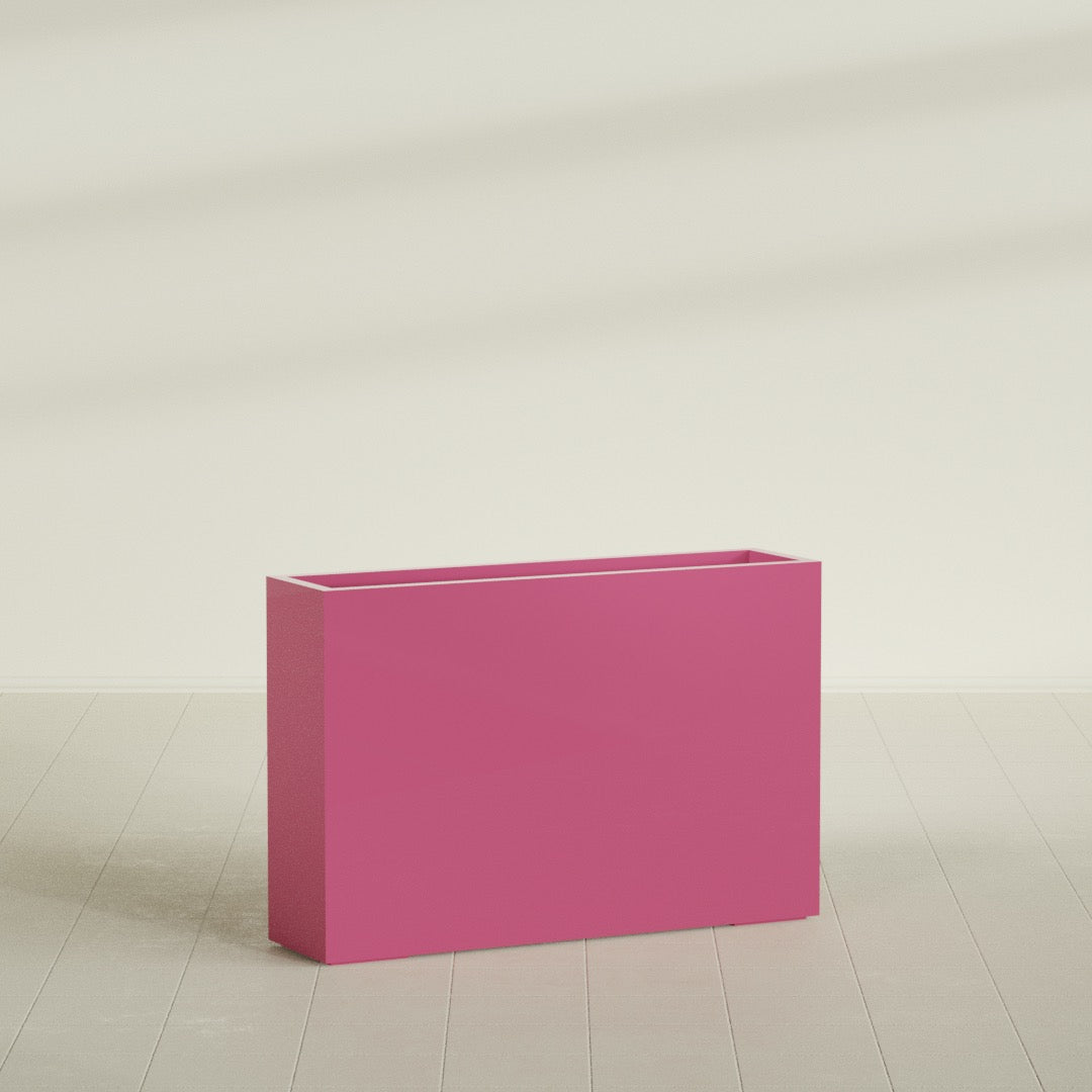 Delray Extra Large Long Rectangle Fiberglass Planter - 48 in x 12 in x 32 in - Gloss Pink Violet - Gloss Pink Violet,48 in x 12 in x 32 in