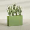 Delray Extra Large Long Rectangle Fiberglass Planter - 48 in x 12 in x 32 in - Satin Green - Satin Green,48 in x 12 in x 32 in