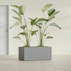 Badalona Large Tall Rectangle Fiberglass Planter - 39 in x 17 in x 17 in - Metallic Gunmetal - Metallic Gunmetal,39 in x 17 in x 17 in