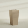 Toulan Extra Large Tall Tapered Square Fiberglass Planter - 28 in x 28 in x 60 in - Metallic Gold - Metallic Gold,28 in x 28 in x 60 in