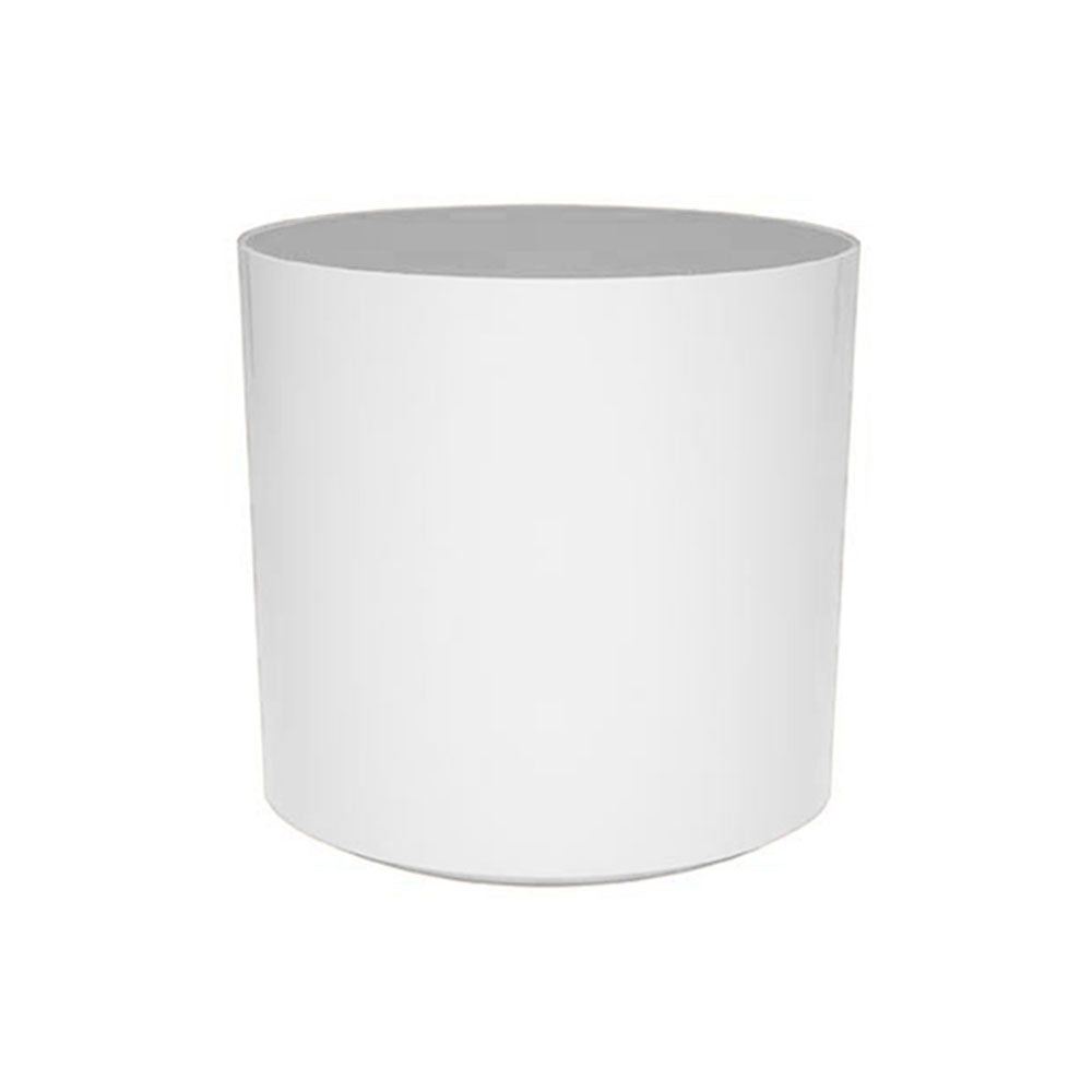 Cylinder Small Round Plastic Planter - 16 in x 16 in x 16 in - Matte White - Matte White,16 in x 16 in x 16 in