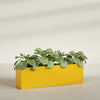 Miami Extra Large Narrow Rectangle Fiberglass Planter - 60 in x 12 in x 18 in - Gloss Saffron - Gloss Saffron,60 in x 12 in x 18 in