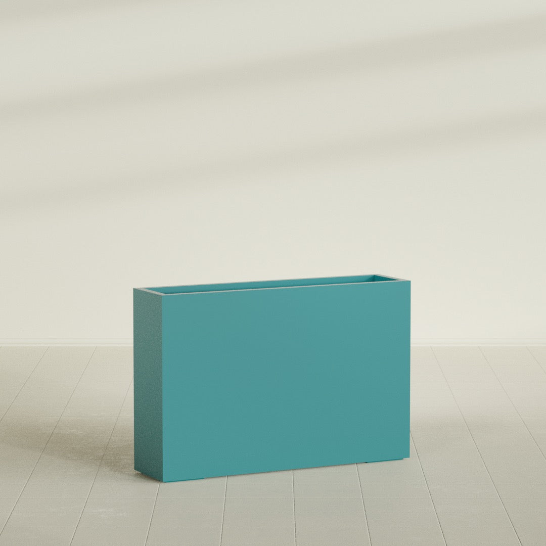 Delray Extra Large Long Rectangle Fiberglass Planter - 48 in x 12 in x 32 in - Satin Sea Foam - Satin Sea Foam,48 in x 12 in x 32 in