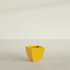 Lima Small Tapered Square Fiberglass Planter - 12 in x 12 in x 12 in - Gloss Saffron - Gloss Saffron,12 in x 12 in x 12 in