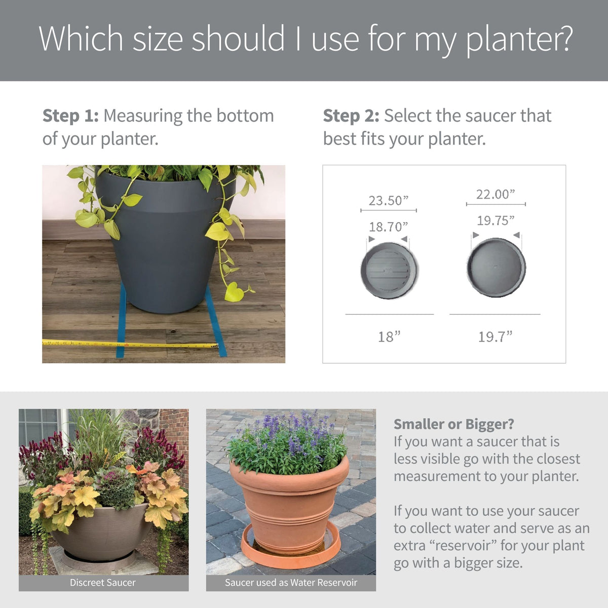 Round Universal Saucer - 15in OD, 11in ID - Mocha - Mocha,15" Ext. (11" Int.)