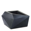 Origami Medium Abstract Plastic Planter - 23 in x 23 in x 14.5 in - Caviar Black - Caviar Black,23 in x 23 in x 14.5 in