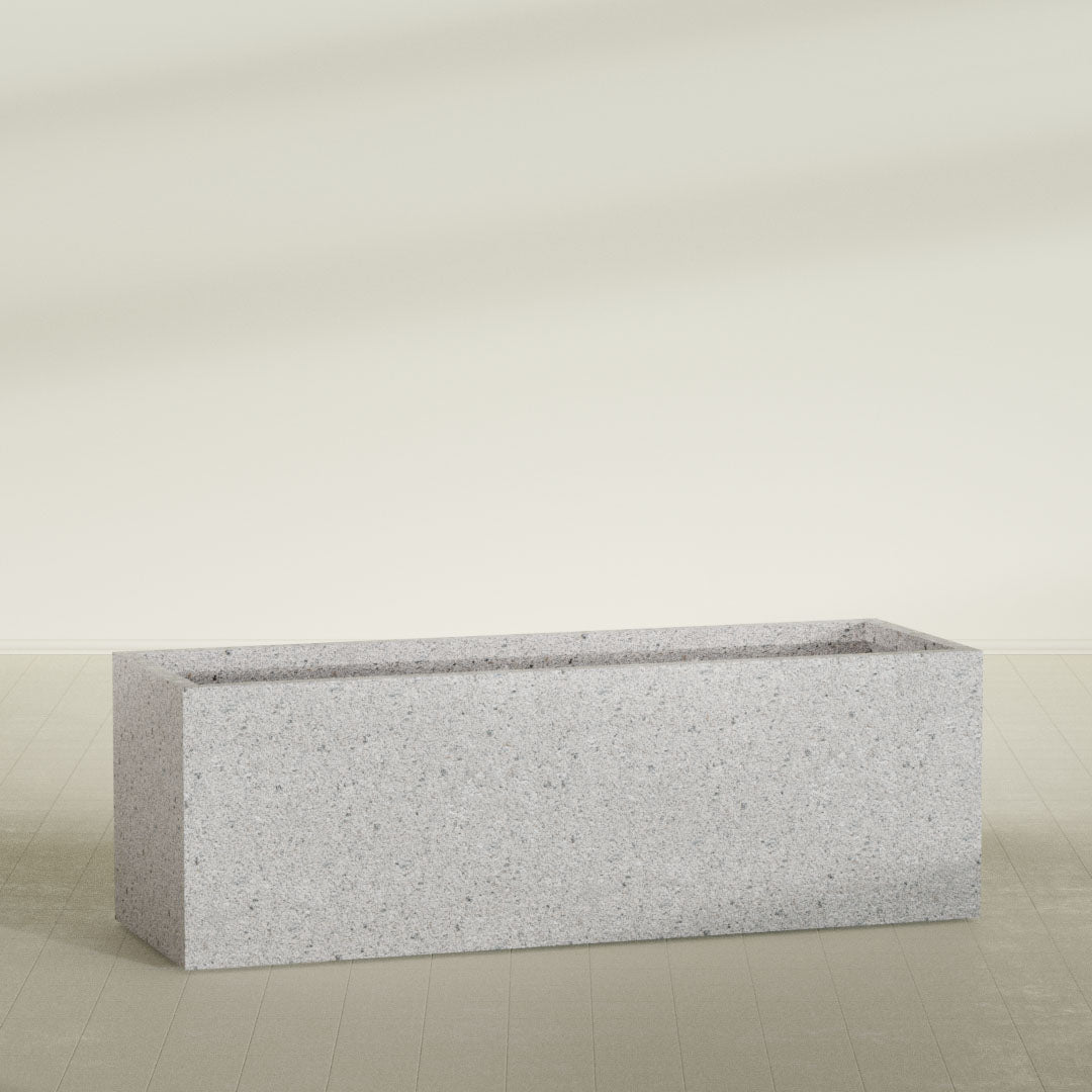 ProTone Fiberglass Premium Finish Extra Large Rectangle Planter - 72 in x 24 in x 24 in - StoneLight - Pearlstone - StoneLight - Pearlstone,72 in x 24 in x 24 in