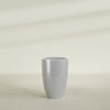 Brannan Large Round Fiberglass Planter - 24 in x 24 in x 35 in - Metallic Silver - Metallic Silver,24 in x 24 in x 35 in