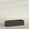 Reade Small Tabletop Rectangle Fiberglass Planter - 18 in x 6.5 in x 5 in - Matte Brown - Matte Brown,18.5 in x 6.5 in x 5 in